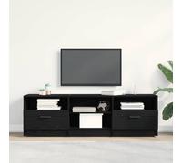 vidaXL Gabinete de TV con cajón Roble Negro 150 x 33,5 x 45 cm