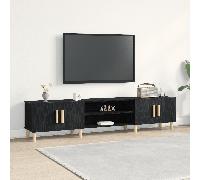 vidaXL Gabinete TV Roble Negro 180 x 31,5 x 40 cm – Consola multimedia moderna