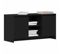 vidaXL Gabinete de TV Roble Negro 102 x 37,5 x 52,5 cm, Salón Moderno, Mueble bajo Rectangular, Soporte de TV, Armario Multimedia, Centro de Entretenimiento Compacto