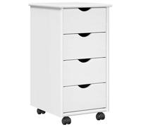 vidaXL Gabinete rodante 34 x 39 x 65,5 cm Madera de Pino Macizo