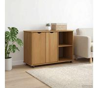 vidaXL Gabinete rodante con rueda Marrón miel 100 x 39 x 65,5 cm