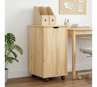 vidaXL Gabinete rodante Marrón 34 x 39 x 65,5 cm Madera de Pino Macizo