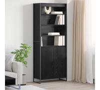 vidaXL Gabinetes Altos Roble Negro 79 x 36 x 200 cm