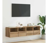 vidaXL Gabinetes de pared para TV 2 uds. Roble artisan