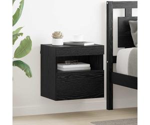 vidaXL Gabinetes de pared para TV 2 uds. Roble Negro