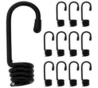 vidaXL Ganchos 12 uds. Negro 10 mm x 5 cm Acero