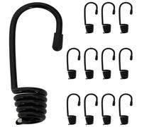 vidaXL Ganchos 12 uds. Negro 6 mm x 5 cm Acero