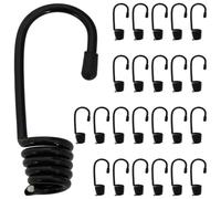 vidaXL Ganchos 24 uds. Negro 6 mm x 5 cm Acero