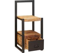 vidaXL Ganchos para colgar con estante, color marrón, 40 x 40 x 90 cm, madera maciza de mango
