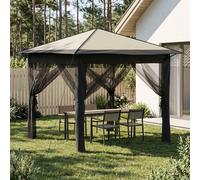 vidaXL Gazebo con 4 Paredes Laterales 2,6 x 2,6 m Crema y Antracita