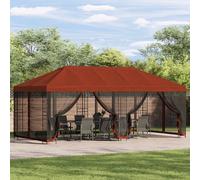 vidaXL Gazebo con paredes laterales 6 x 3 m Terracota
