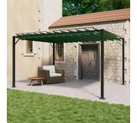 vidaXL Gazebo con techo ajustable 3 x 4 x 2,14 m Verde Tela y Aluminio