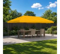 vidaXL Gazebo de Jardín 6 x 3 m Amarillo Poliéster y Acero 190 gsm