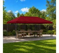 vidaXL Gazebo con paredes laterales 6 x 3 m Burdeos Poliéster y Acero