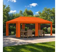 vidaXL Gazebo de Jardín 6 x 3 m Naranja Poliéster y Acero 190 gsm