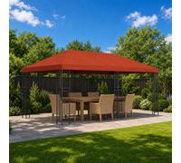 vidaXL Gazebo de Jardín 6 x 3 m Terracota Poliéster y Acero 190 gsm