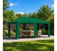 vidaXL Gazebo de Jardín 6 x 3 m Verde Poliéster y Acero 190 gsm Green