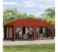 vidaXL Gazebo de jardín con paredes laterales 6 x 3 m Terracota