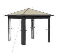vidaXL Gazebo sin Pared Lateral 2,6 x 2,6 m Crema y Antracita
