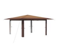 vidaXL Gazebo sin Pared Lateral 4 x 4 m Beige y Marrón