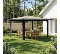 vidaXL Gazebo sin pared lateral 4 x 4 m Crema y Antracita