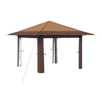vidaXL Gazebo sin Pared Lateral Beige y Marrón