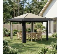vidaXL Gazebo sin Pared Lateral Crema y Antracita