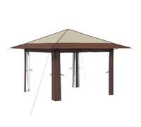 vidaXL Gazebo sin Pared Lateral Crema y marrón