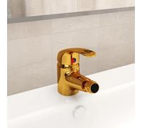 vidaXL Grifo mezclador de bidé monomando para lavabo dorado 13x12 cm duradero