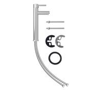 Vidaxl grifo mezclador de cuarto de baño plateado 12x30 cm