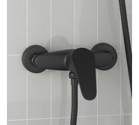 vidaXL Grifo Mezclador de Ducha Negro G 1 / 2 pulgadas