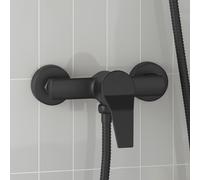 vidaXL Grifo Mezclador de Ducha Negro G 1 / 2 pulgadas Latón