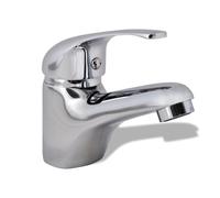 vidaXL Grifo mezclador de lavabo cromado