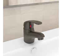 vidaXL Grifo mezclador de lavabo gris 13x10 cm