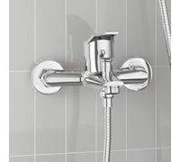 vidaXL Grifo mezclador para ducha Cromado G 1/2 pulgadas