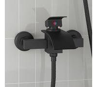 vidaXL Grifo mezclador para ducha Negro G 1/2 pulgadas
