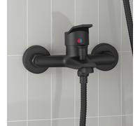 vidaXL Grifo mezclador para ducha Negro G 1/2 pulgadas