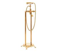 vidaXL Grifo para bañera de pie Acero inoxidable dorado 99,5 cm