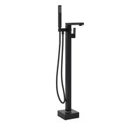 Vidaxl grifo para bañera de pie acero inoxidable negro 90 cm 150 cm