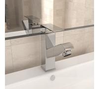vidaXL Grifo para lavabo con función extraíble cromado 157x172 mm