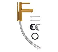 vidaXL Grifo para lavabo de baño acabado dorado 130x176 mm