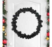 vidaXL Guirnalda de Bolas de Navidad LED Negro 186 cm Poliestireno