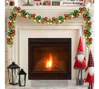 vidaXL Guirnalda de Bolas de Navidad Multicolor 186 cm Poliestireno
