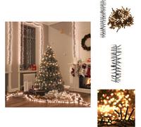 vidaXL Guirnalda de luces LED con 2000 LEDs, luz blanca cálida, 17 metros, PVC - Iluminación navideña