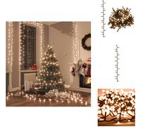 vidaXL Guirnalda de luces LED con 2000 LEDs, luz blanca cálida, 45 metros, PVC - Iluminación navideña