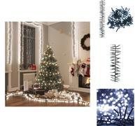 vidaXL Guirnalda de luces LED con 2000 LEDs, luz blanca fría, 17 metros, PVC - Iluminación navideña