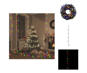 vidaXL Guirnalda de luces LED con 2000 LEDs, multicolor, 200 metros, PVC - Iluminación navideña