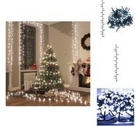vidaXL Guirnalda de luces LED con 3000 LEDs, luz blanca fría, 65 metros, PVC - Iluminación navideña