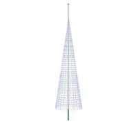 vidaXL Guirnalda de luces para árbol de Navidad con estaca para clavarla en el suelo y mástil, 500 cm