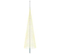 vidaXL Guirnalda de luces para árbol de Navidad con estaca para clavarla en el suelo y mástil, 500 cm